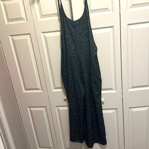 V neck black and white polka dot ROMPER